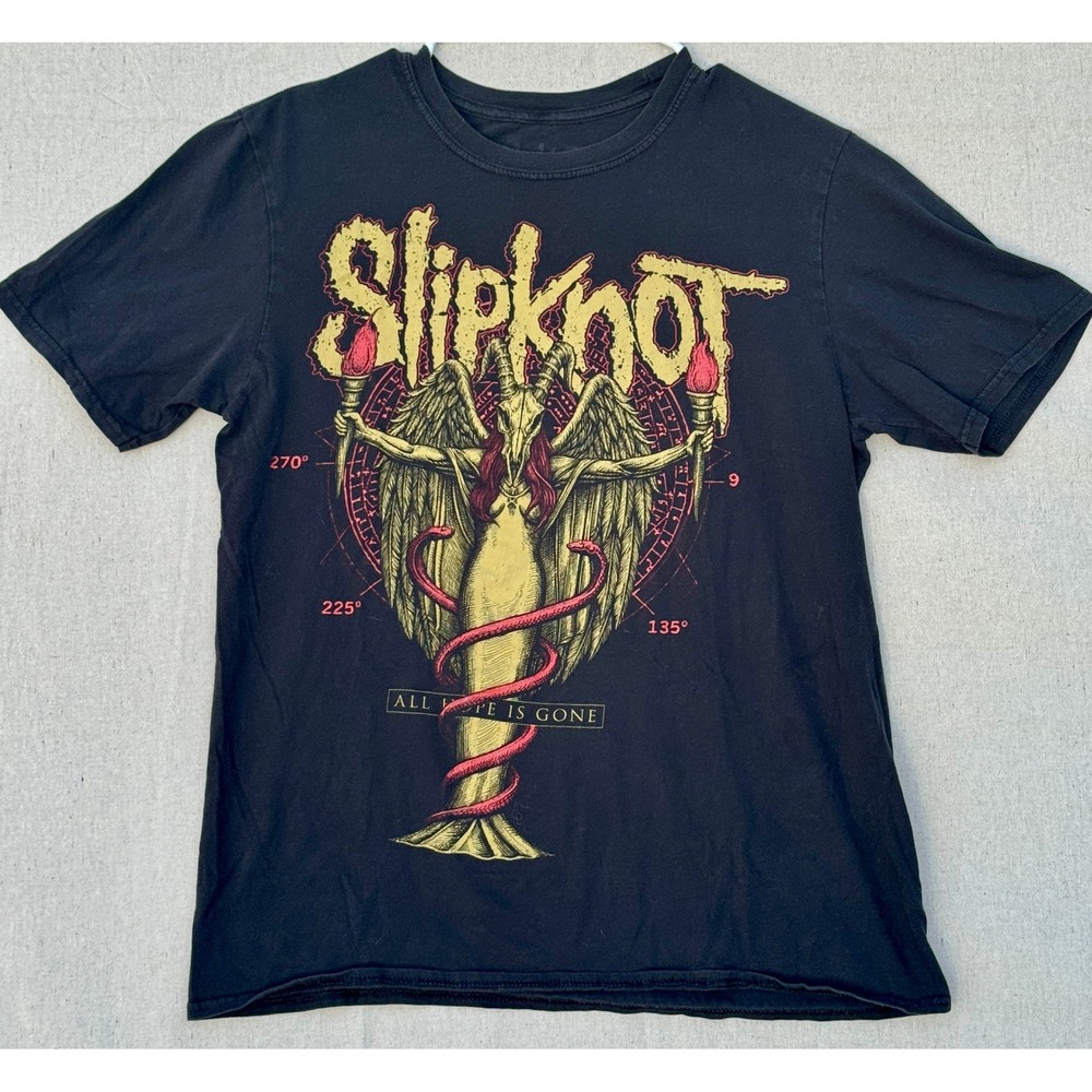 Slipknot All Hope Is Gone Angels Lie To Keep Control Black Graphic T-Shirt Large
